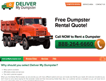 Tablet Screenshot of delivermydumpster.net